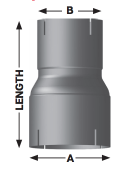 Chrome 5” ID TO 4” ID Reducer