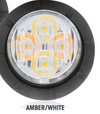 1-1/4" Round Amber Clear And Flashing Warning