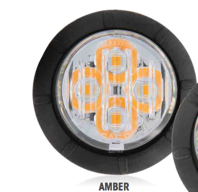 1-1/4” Round P2PC CM Amber and Flashing Warning Strob Maxxima