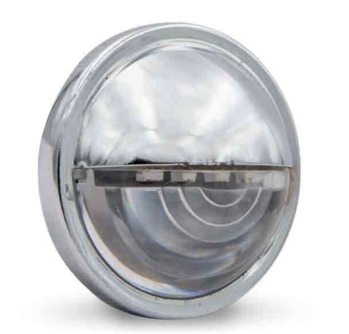 LED License Light 1.5” Round With Stainless Steel Chrome Bezel Maxxima