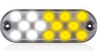 6.5” White/Amber Warning Light Class 1 & 2 Patterns Dual 12/24VDC Auto-Select