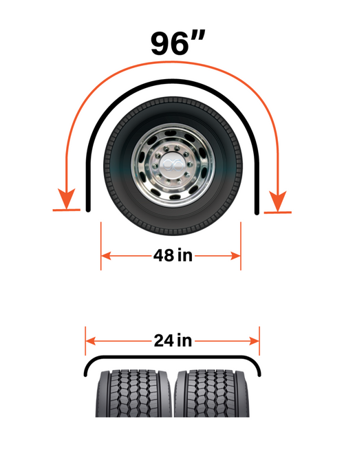 96″ MF Single Axle Fender Extra Long  S.S.304 14 Ga (Pair)