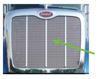 Grille Insert Fits Peterbilt 384 and 386 Small 1/4" Circles S.Steel