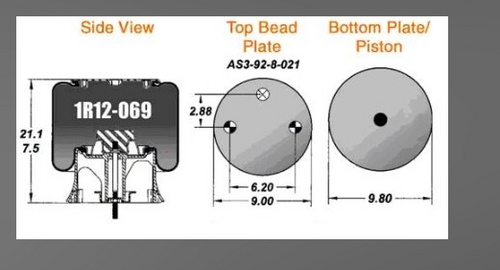 Air Bag Trailer Fits Hendrickson, Peterbilt, Volvo, International