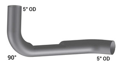 Chrome Exhaust with Flat Area Fits International