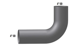 Chrome 4" Exhaust Elbow Fits International 9300
