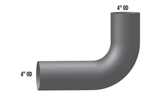 Chrome 4" Exhaust Elbow Fits International 9300