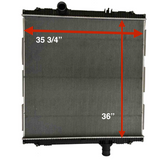 Radiator Plastic Tank Aluminum Core fits Kenworth T400, T800, W900, 2011-2013 fits Peterbilt 384, 386 2008-2013