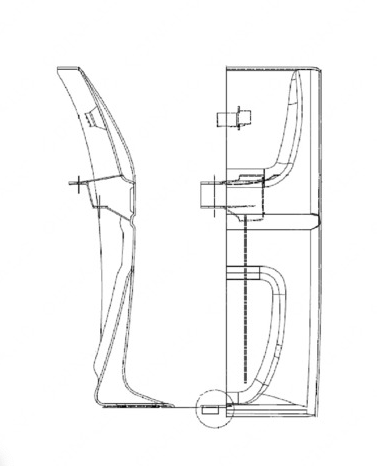 End Chassis Fairing  Freigthliner Century and Columbia Left Side 2008 +