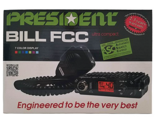 BILL Ultra Compact CB Radio with USB & 7 Color Display