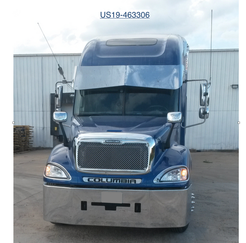 2 Hole Side Mount - 20” To 16” Bowtie Style Visor With 10 - 3/4" Light Holes, Fits Freightliner Century/Columbia/Coronado (Raw, To Paint)