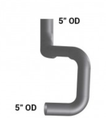 5" Fits Ford L LNT LTS Exhaust Elbow for Muffler Inlet Od/OD