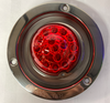 Led Cab Light With 17 Led W/Ring And 4" Light bezel  (Red/Red Lens)