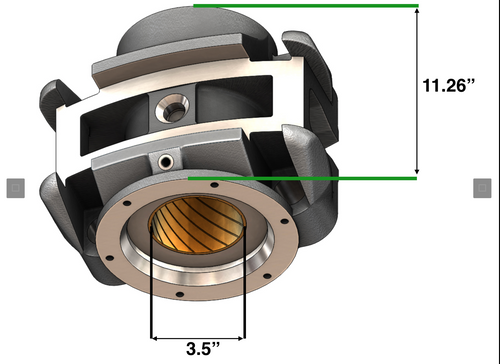 Trunnion Assembly Fits Mack Camel back suspension, 4" x 3 1/2