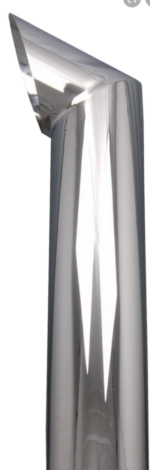 Black 5" x 48" Brute Chrome Exhaust Tip OD Bottom