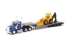 Toy Truck, Construction Lowboy, Kenworth W900, 1:43 Scale