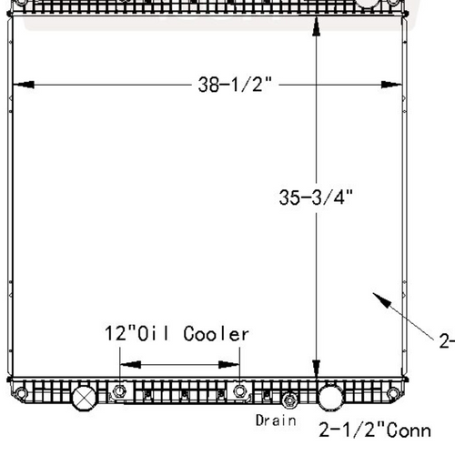 Radiator Plastic Tank ,Aluminum Core Fits Freightliner Cascadia 12-18