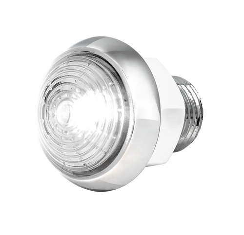 1-1/4" Mini Moon Dual Function LED Light Classic Style Lens White