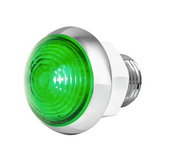 3/4" Green Led Light with Bezel 3/4 view
