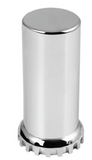 4-3/8" H Chrome Plastic 33mm Flat Top Tube Lug Cover With Flange Screw-On