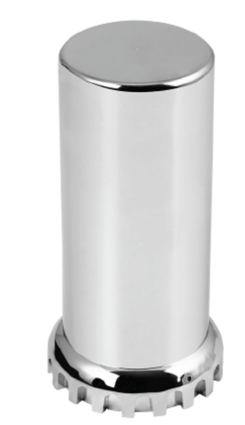 4-3/8" H Chrome Plastic 33mm Flat Top Tube Lug Cover With Flange Screw-On