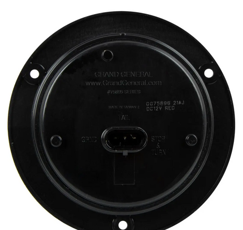 4" Led Light With Back Flange Mount & 3 Pin Plug