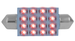 211-2 Dome Type 16 LED Light Bulb Red