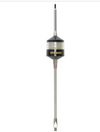 T2000 Series mobile CB trucker antenna with 10" shaft in clear/ black has a stainless steel