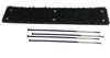 Mounts to Step Rail Black Door Mat Brush 16"x 5"
