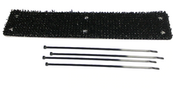 Mounts to Step Rail Black Door Mat Brush 16"x 5"