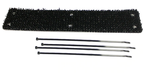 Mounts to Step Rail Black Door Mat Brush 16"x 5"
