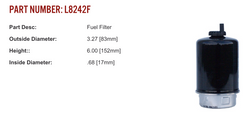 Cartridge Fuel Filter 6/1