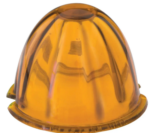 3.5" Watermelon Style Glass Lens Light Amber