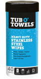 Tub O' Towels Stainless Steel Cleaning Wipes, 40-Count
