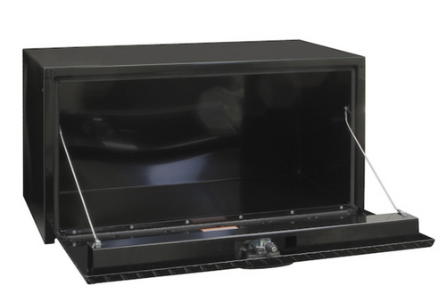 18X18X24 Inch Black Steel Underbody Truck Tool Box With Aluminum Door diamond