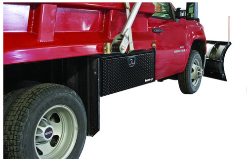 18x18x36 Inch Black Steel Underbody Truck Tool Box With Aluminum Door