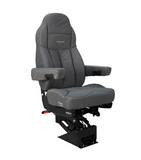 Seat Legacy Silver, Tuff Cloth W/ Arms, 2W AIR Lum Gray