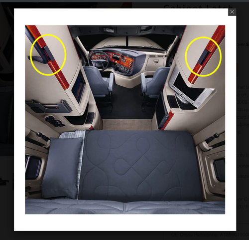 Cabinet Draw Latch Gray Fits Freightliner Cascadia (2017-2019)