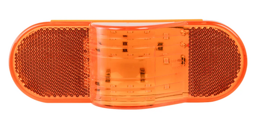 Oval Side Marker & Turn 12 LED Light w/ Reflector