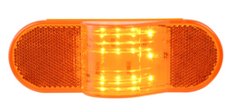 Oval Side Marker & Turn 12 LED Light w/ Reflector