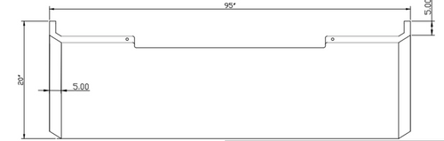 20" Chrome Bumper (Universal Fit) Double Bend Ends