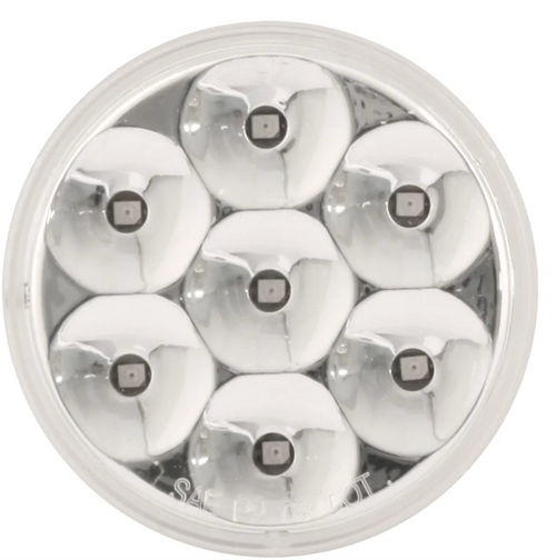 2-1/2" Pearl LED Marker Light Red Clear