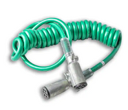 15' Green 7-Way Abs Electric Cable Coil 12/48