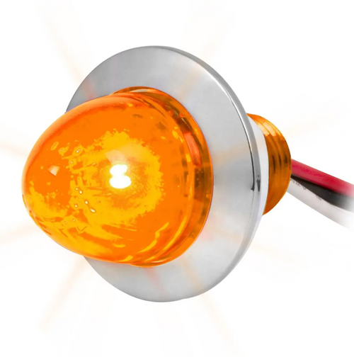 Amber/Amber Dual Function 1" Mini Push/Screw Watermelon LED Light