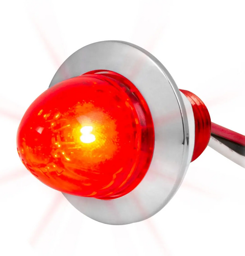 Red/Red Dual Function 1" Mini Push/Screw Watermelon LED Light