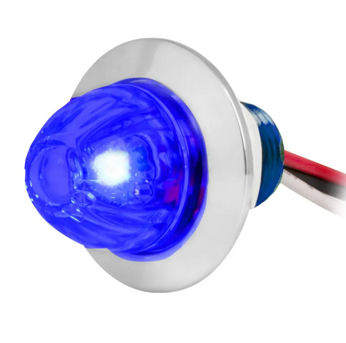 Blue/Blue Dual Function 1" Mini Push/Screw Watermelon LED Light