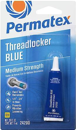 Thread lock Tie Blue 6ml Tube Carded