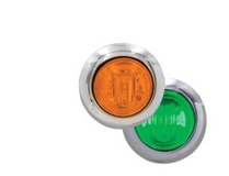 3/4" Round P2P3 CM Amber With Green Aux Maxxima