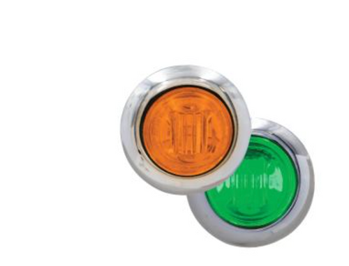 3/4" Round P2P3 CM Amber With Green Aux Maxxima