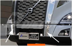 Bumper Extension Panels are Designed fits Volvo 2018+ VNL740, VNL760 and VNL860 models. Sold in pairs
